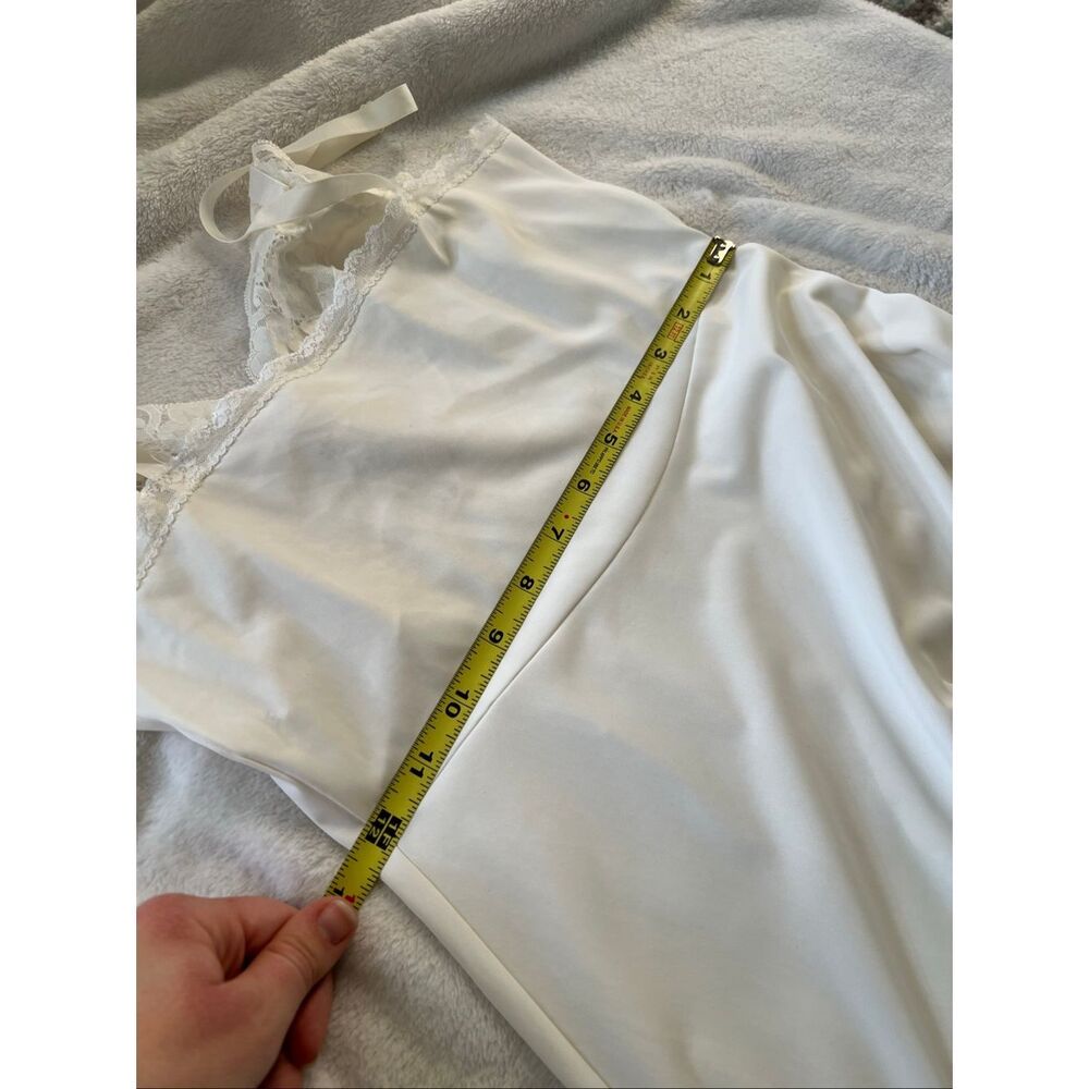 Shadowline Vintage Slip Full Nightgown Ivory Lace size Small - Picture 6 of 8